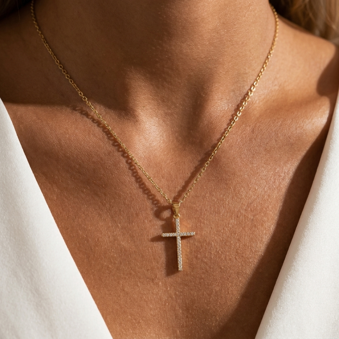 Collar Cruz Brillo