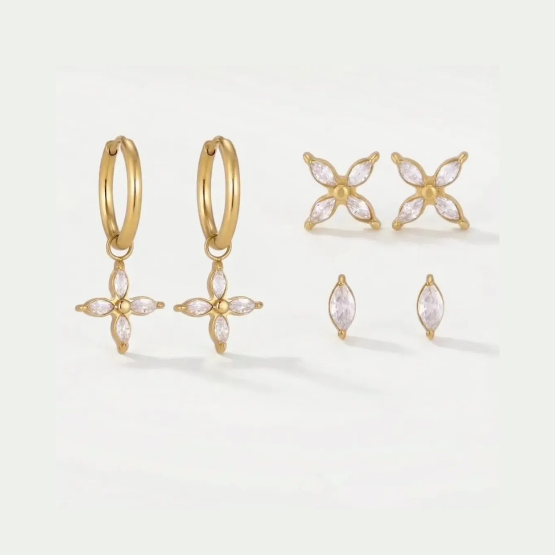 Mix Pendientes Flor