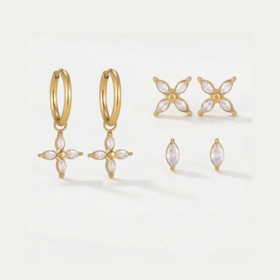 Mix Pendientes Flor
