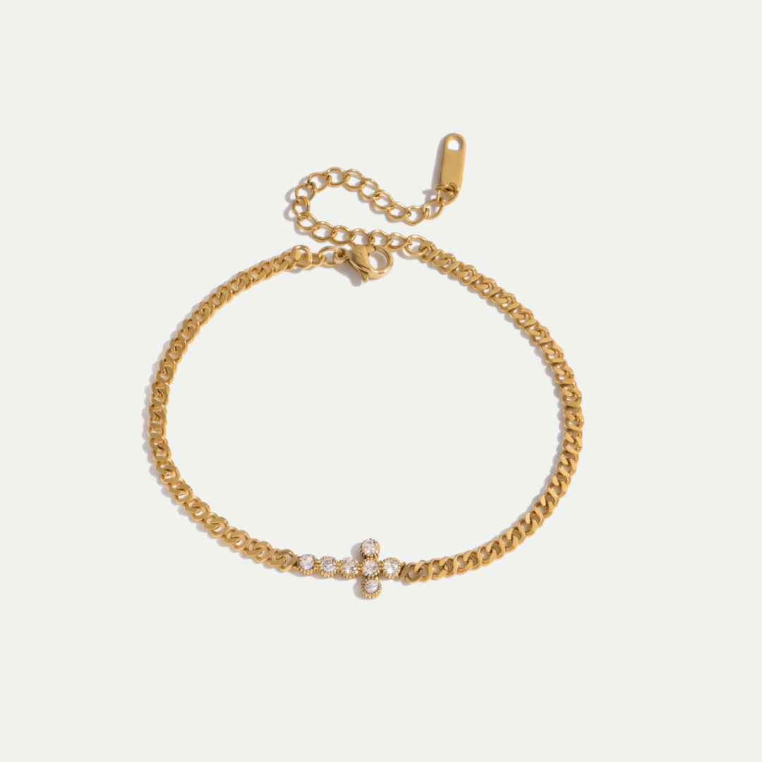 Pulsera Cruz Brillo