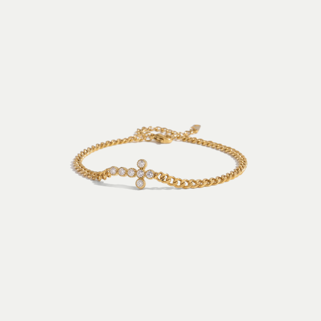 Pulsera Cruz Brillo