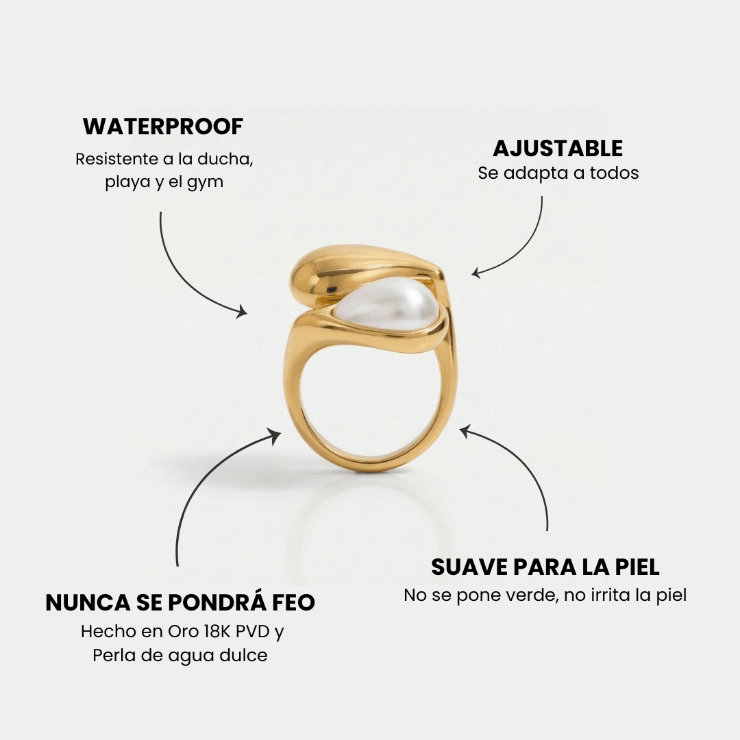 Anillo Drop y Perla