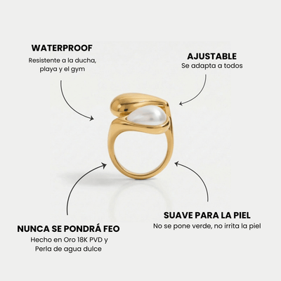 Anillo Drop y Perla