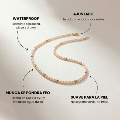 Choker Perlas y Oro