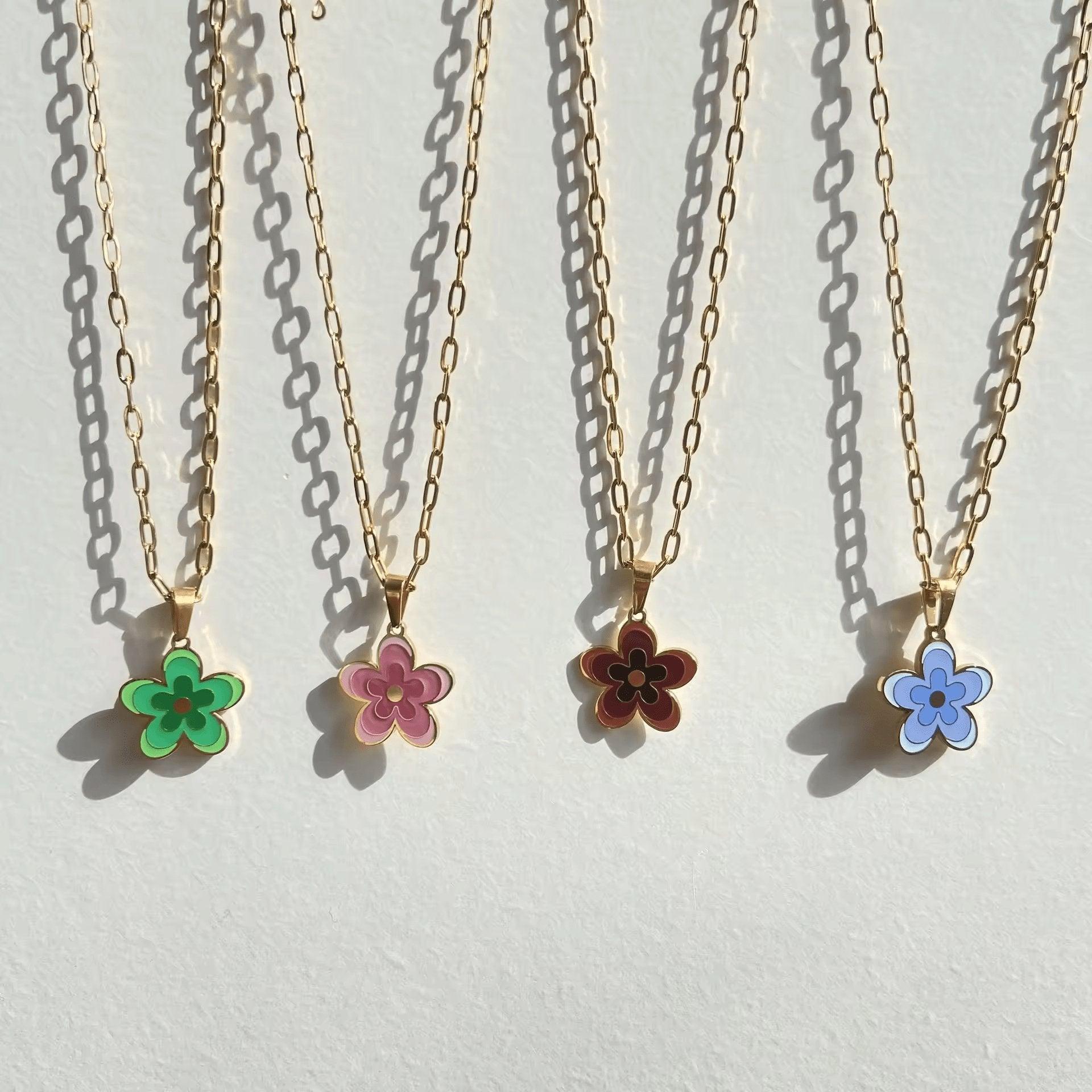 Collar Flor Rosa
