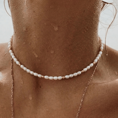 Choker Perlas y Oro