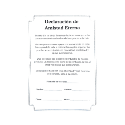 Declaración de Amistad